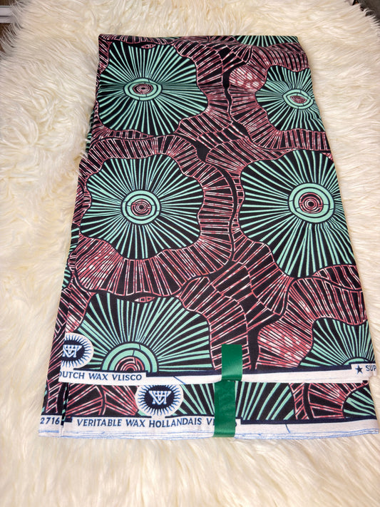 African Ankara Big Wax, 100% Cotton